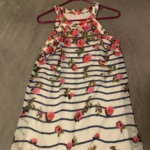 Stripe Flower Print Dress